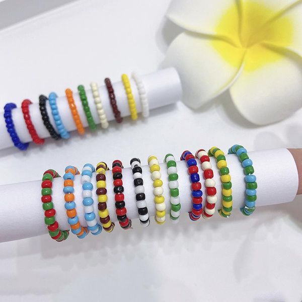 cluster rings wgoud fashion bohemian seed bead finger ring trendy korean handmade multi-color small flowers rice beads women girl jewelry, Golden;silver
cluster rings wgoud fashion bohemian seed bead finger ring trendy korean handmade multi-color small flowers rice beads women girl jewelry, Golden;silver