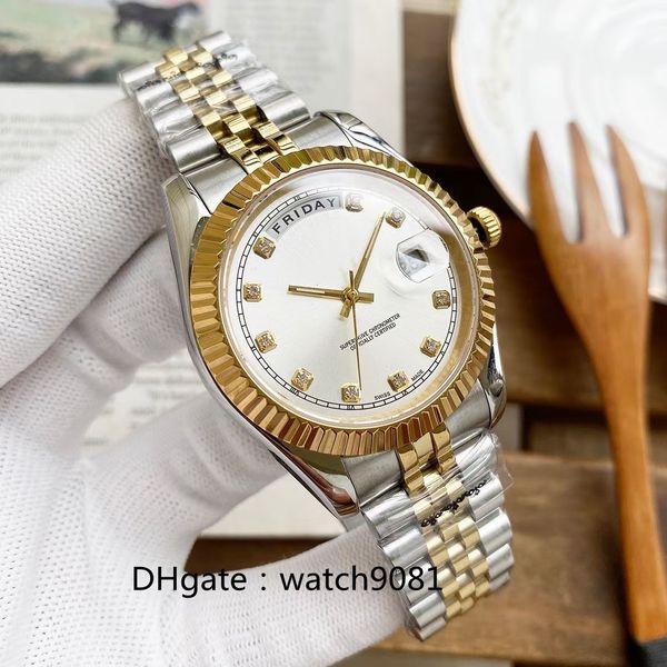 u1 automatic mechanical watch diamond inlay golden 36mm 40mm day-date stainless steel sapphire waterproof super luminous original buckle men, Slivery;brown
u1 automatic mechanical watch diamond inlay golden 36mm 40mm day-date stainless steel sapphire waterproof super luminous original buckle men, Slivery;brown