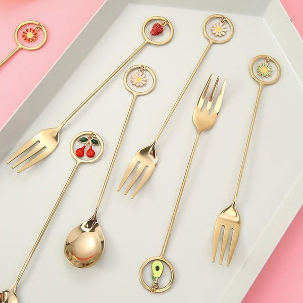 cute fruit fork dessert spoon stainless steel with pendant coffee stirring tableware forks
cute fruit fork dessert spoon stainless steel with pendant coffee stirring tableware forks
