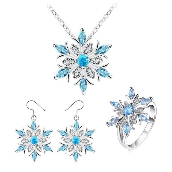 earrings & necklace fashion christmas snowflake flower ring sets korean style sweet for women party jewelry gifts brincos, Silver
earrings & necklace fashion christmas snowflake flower ring sets korean style sweet for women party jewelry gifts brincos, Silver