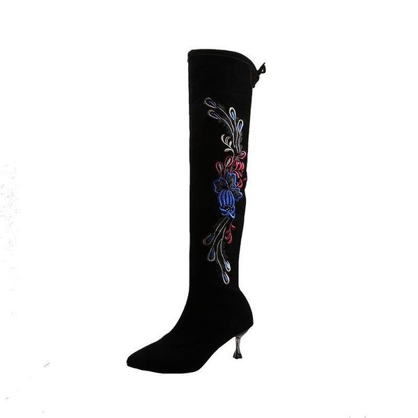boots over the knee high heels women slip on pointed toe stiletto thigh black embroidery fashion shoes ladies
boots over the knee high heels women slip on pointed toe stiletto thigh black embroidery fashion shoes ladies