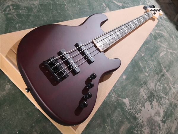 custom jaz bass guitar,4 string matte red brown bass mahogany body black hardware maple neck
custom jaz bass guitar,4 string matte red brown bass mahogany body black hardware maple neck