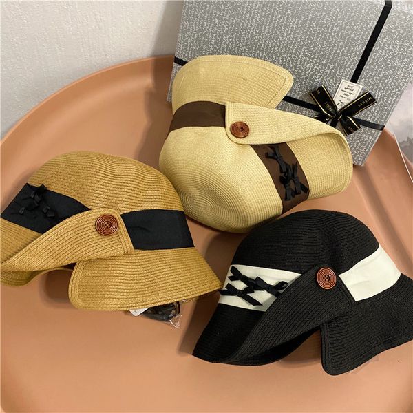 folding split densified straw very simple wind small bow foldable uv sunscreen fisherman's hat, Yellow 
folding split densified straw very simple wind small bow foldable uv sunscreen fisherman's hat, Yellow