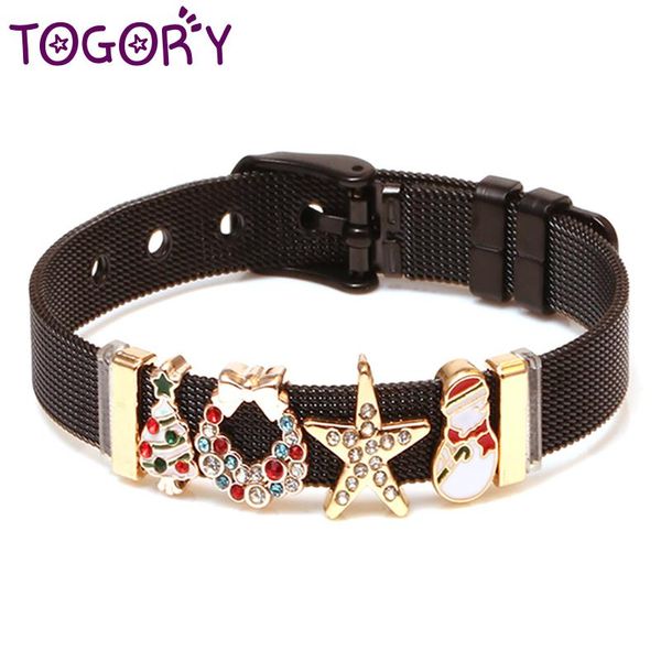 beaded, strands black stainless steel mesh bracelet with snowman christmas tree beads charm bracelets bangle for women jewelry 2021 xmas gif
beaded, strands black stainless steel mesh bracelet with snowman christmas tree beads charm bracelets bangle for women jewelry 2021 xmas gif