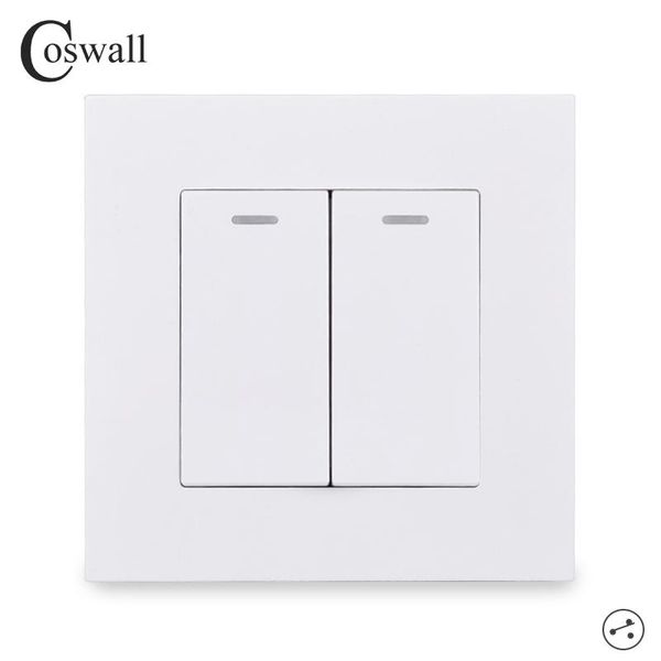 smart home control coswall simple style pc panel 2 gang way pass through on / off light switch switched wall rocker ac 12-250v 16a
smart home control coswall simple style pc panel 2 gang way pass through on / off light switch switched wall rocker ac 12-250v 16a