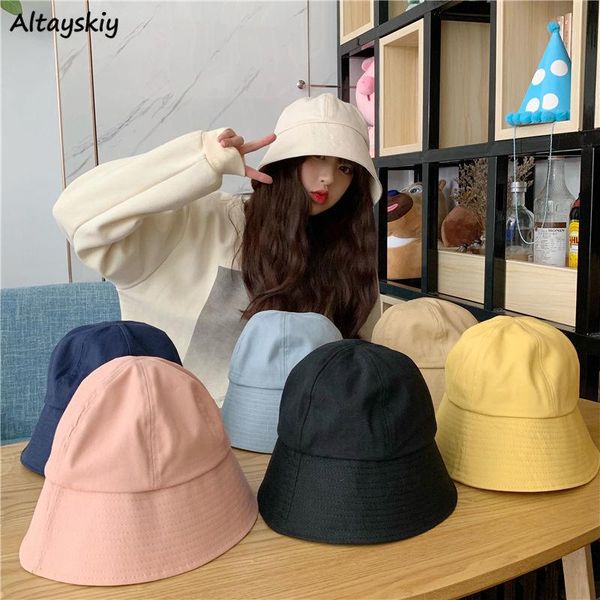 wide brim hats bucket women simple all-match solid dome caps travel summer japanese style casual fashion holiday retro ulzzang chic, Blue;gray
wide brim hats bucket women simple all-match solid dome caps travel summer japanese style casual fashion holiday retro ulzzang chic, Blue;gray
