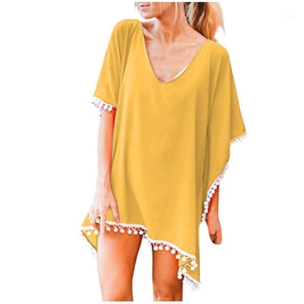 women's swimsuits summer women trim kaftan chiffon tassels swimwear beach loose bikini cover up bathing suit, White;black
women's swimsuits summer women trim kaftan chiffon tassels swimwear beach loose bikini cover up bathing suit, White;black