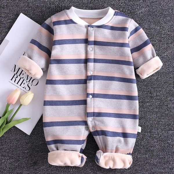 born winter flannel rompers stripe print long sleeve jumpsuit for 0-12m infant baby boys girls autumn jumpsuits, Blue
born winter flannel rompers stripe print long sleeve jumpsuit for 0-12m infant baby boys girls autumn jumpsuits, Blue