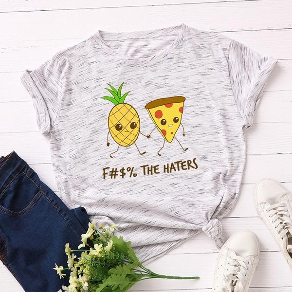 women t-shirts cotton graphic tees female shirts summer pizza pineapple print funny t shirt clothes casual steetwear women's t-shirt, White
women t-shirts cotton graphic tees female shirts summer pizza pineapple print funny t shirt clothes casual steetwear women's t-shirt, White