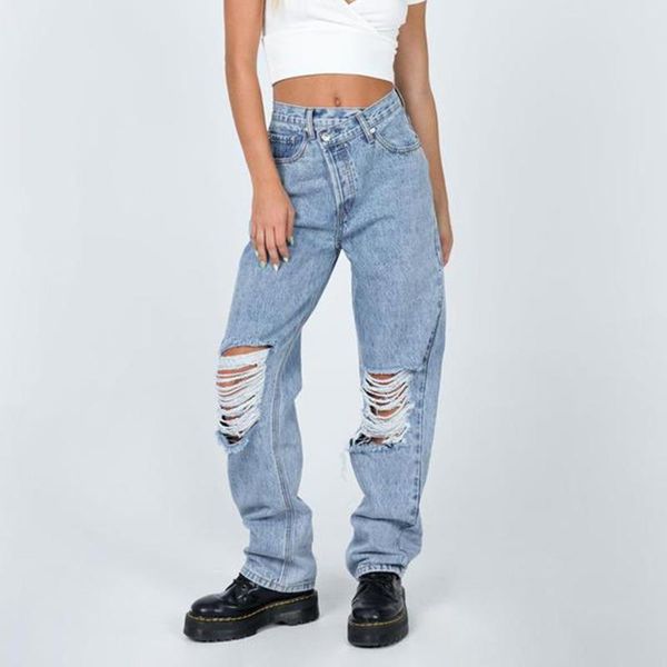 women's jeans autumn 2021 women straight full length cotton denim pants office lady harajuku high waist streetwear hole, Blue
women's jeans autumn 2021 women straight full length cotton denim pants office lady harajuku high waist streetwear hole, Blue