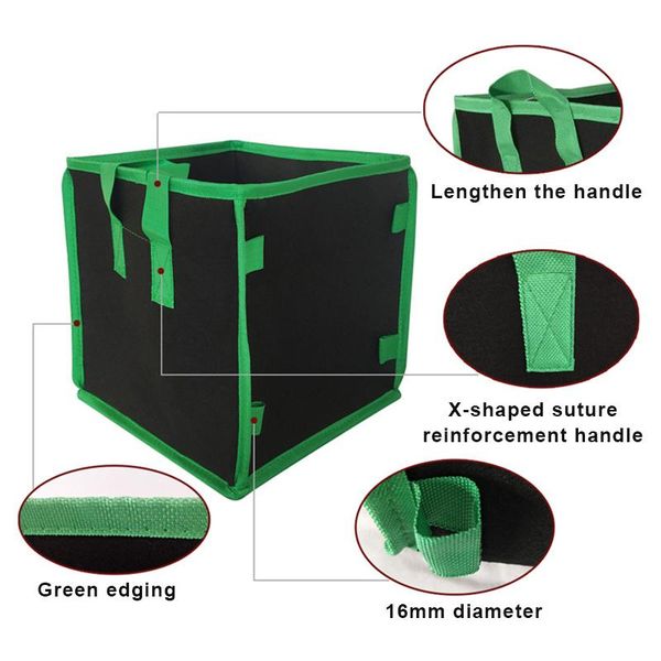 planters & pots home planting bags square grow bag non-woven fabric thick with handles for indoor outdoor garden accessories
planters & pots home planting bags square grow bag non-woven fabric thick with handles for indoor outdoor garden accessories