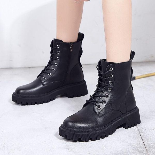 boots leather female british style 2021 fashion autumn and winter student korean version versatile thick, Black
boots leather female british style 2021 fashion autumn and winter student korean version versatile thick, Black