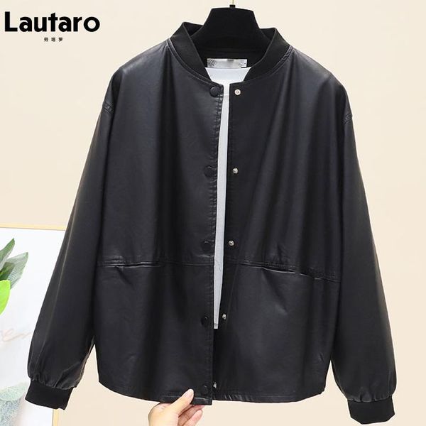 women's leather & faux lautaro autumn oversized black soft light bomber jacket women designer loose casual korean fashion
women's leather & faux lautaro autumn oversized black soft light bomber jacket women designer loose casual korean fashion