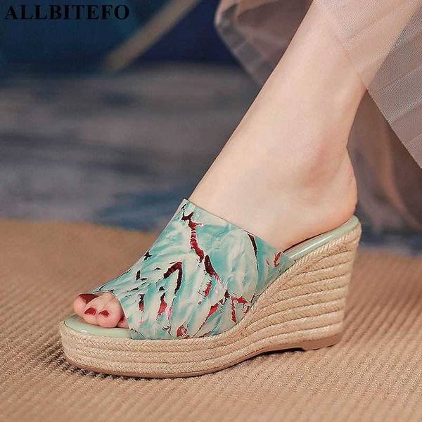 allbitefo peep toe sandals wedges heel shoes real genuine leather women sandals shoes fashion summer beach slippers flip flops 210611, Black
allbitefo peep toe sandals wedges heel shoes real genuine leather women sandals shoes fashion summer beach slippers flip flops 210611, Black