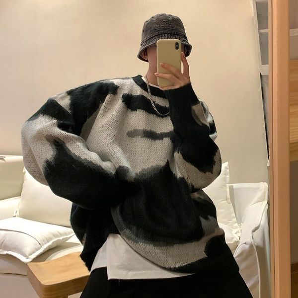 men's sweaters tie-dye sweater men autumn-winter korean fashion loose o-neck pullovers male streetwear trendy contrast printing vintage, White;black
men's sweaters tie-dye sweater men autumn-winter korean fashion loose o-neck pullovers male streetwear trendy contrast printing vintage, White;black