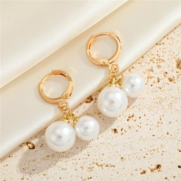 hoop & huggie 1pc cute round imitation pearls earrings for women fashion simple elegant engagement wedding jewelry e782, Golden;silver
hoop & huggie 1pc cute round imitation pearls earrings for women fashion simple elegant engagement wedding jewelry e782, Golden;silver