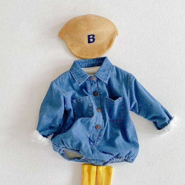 newborn baby girl long sleeve bodysuits 2021 winter thicken baby girl denim bodysuit jumpsuit outfit set baby girl clothes, White
newborn baby girl long sleeve bodysuits 2021 winter thicken baby girl denim bodysuit jumpsuit outfit set baby girl clothes, White