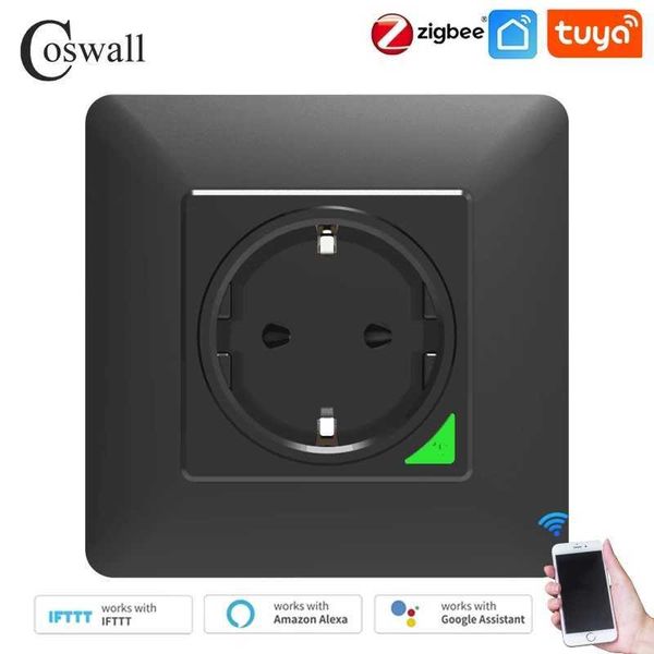 coswall zigbee 3.0 tuya wall single eu socket on / off backlight timer switch programmable work with alexa google home
coswall zigbee 3.0 tuya wall single eu socket on / off backlight timer switch programmable work with alexa google home