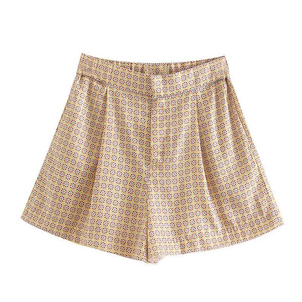 women's shorts 2021 spring european and american fashion all-match basic geometric print, White;black
women's shorts 2021 spring european and american fashion all-match basic geometric print, White;black