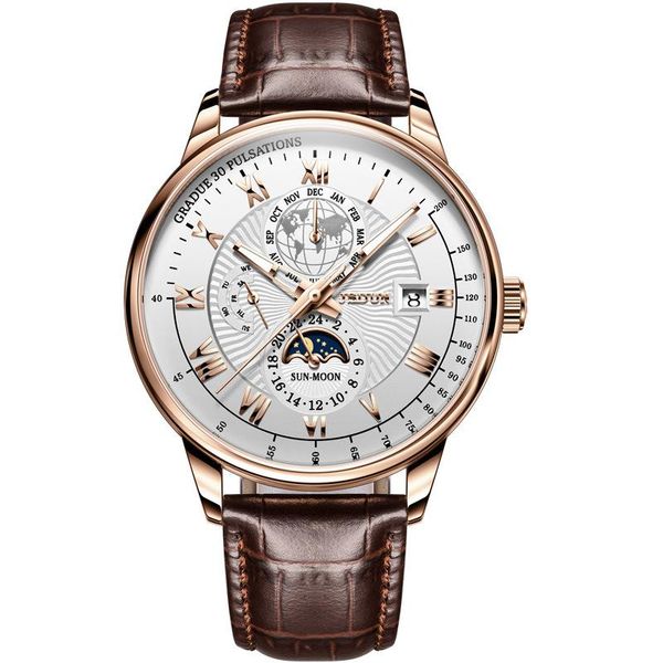 wristwatches 2021 student sports watch concept creative automatic mechanical three-eye six-pin fashion men's watc, Slivery;brown
wristwatches 2021 student sports watch concept creative automatic mechanical three-eye six-pin fashion men's watc, Slivery;brown