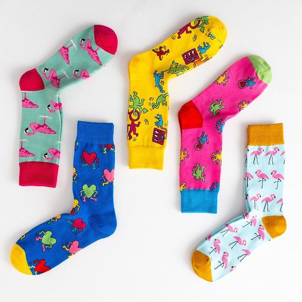 men's socks hip hop flamingo printed colored sports trendy middle tube creative couple winter knitted cartoon, Black
men's socks hip hop flamingo printed colored sports trendy middle tube creative couple winter knitted cartoon, Black