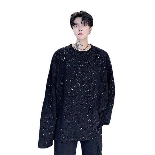men's t-shirts dot sequined t-shirt trend fashion loose casual long sleeve bottom tee shirt man streetwear hip hop tshirts, White;black
men's t-shirts dot sequined t-shirt trend fashion loose casual long sleeve bottom tee shirt man streetwear hip hop tshirts, White;black