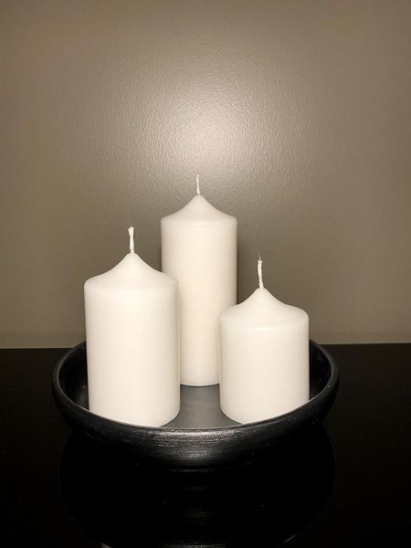 talya art design, parafinsiz and decorative 3'lü white candle set saucer. candles
talya art design, parafinsiz and decorative 3'lü white candle set saucer. candles