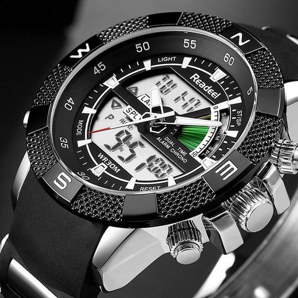 wristwatches readeel fashion men military watches men's quartz analog led clock man sport wrist watch relogios masculino, Slivery;brown
wristwatches readeel fashion men military watches men's quartz analog led clock man sport wrist watch relogios masculino, Slivery;brown