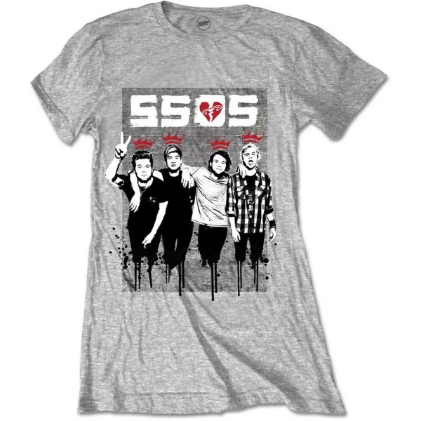 ladies 5 seconds of summer 5sos dripped authorized women women t-shirt, White;black
ladies 5 seconds of summer 5sos dripped authorized women women t-shirt, White;black