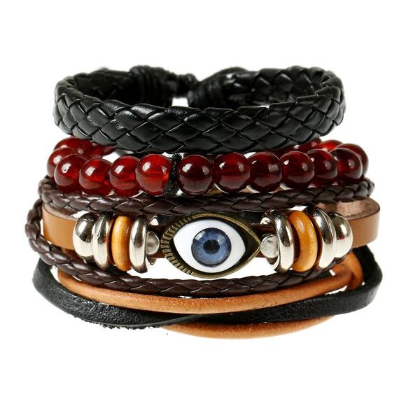 charm bracelets western style vintage punk woven leather eye bracelet/bangle diy, 4 pcs/set, Golden;silver
charm bracelets western style vintage punk woven leather eye bracelet/bangle diy, 4 pcs/set, Golden;silver