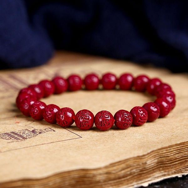 beaded, strands natural raw mineral cinnabar bracelet six words truth round bead high content diy, Black
beaded, strands natural raw mineral cinnabar bracelet six words truth round bead high content diy, Black