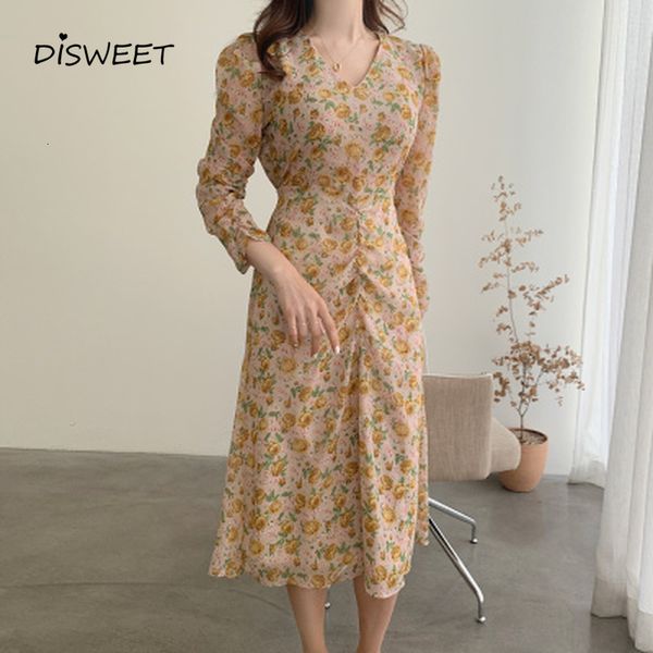 dresses korean floral print long sleeve woman harajuku high waist v-neck loose ladies simple slim chiffon women's es, Black;gray
dresses korean floral print long sleeve woman harajuku high waist v-neck loose ladies simple slim chiffon women's es, Black;gray