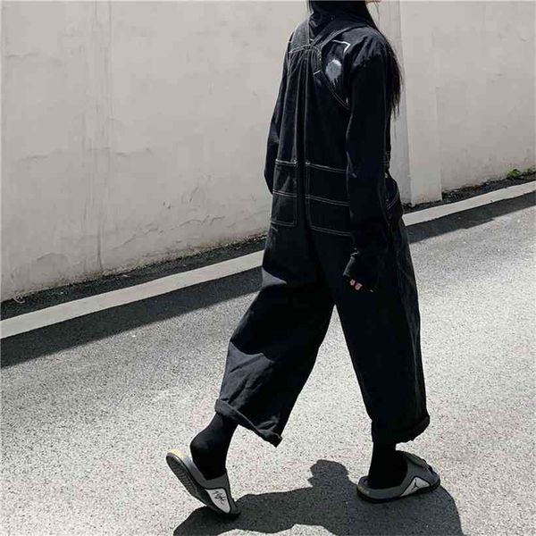 korean denim japanese vintage loose black jumpsuit oversized wide leg overalls for women, Black;white
korean denim japanese vintage loose black jumpsuit oversized wide leg overalls for women, Black;white