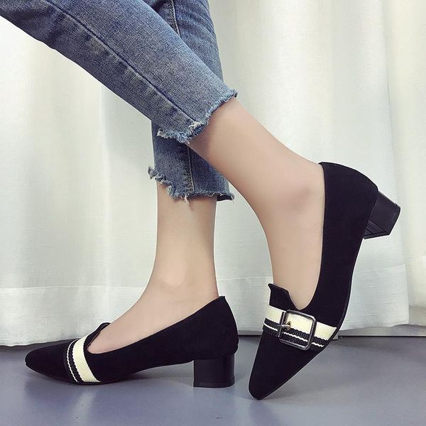 dress shoes leisure fashion basic pumps for women slip-on square heel ladies spring autumm female single, Black
dress shoes leisure fashion basic pumps for women slip-on square heel ladies spring autumm female single, Black