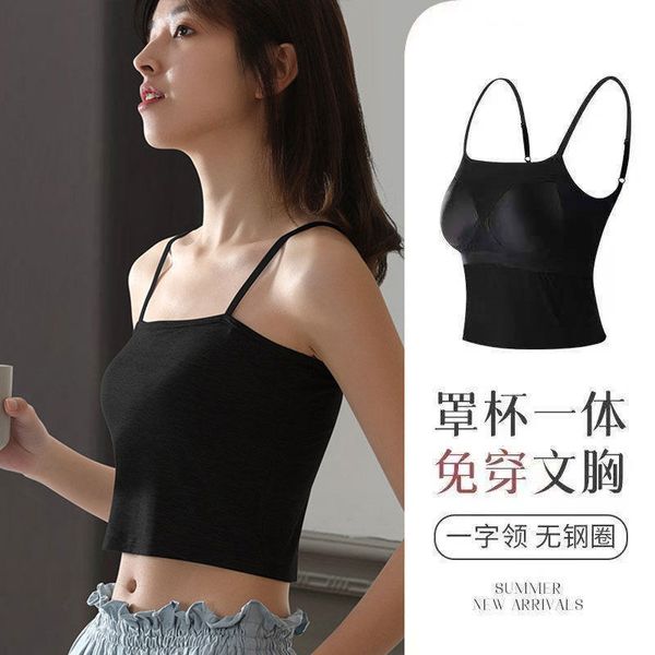 summer new camisole womens inner strap one-piece chest pad underwear base design sense outer wear tube top, Black;white
summer new camisole womens inner strap one-piece chest pad underwear base design sense outer wear tube top, Black;white