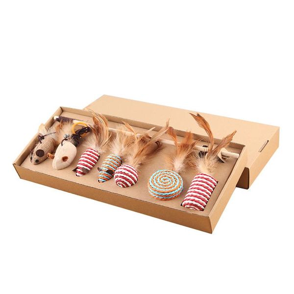cat toys 7 pcs sets cartoon pet teaser feather wood rod mouse toy with mini catcher wooden stick interactive
cat toys 7 pcs sets cartoon pet teaser feather wood rod mouse toy with mini catcher wooden stick interactive