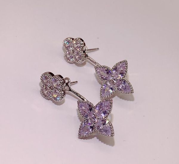 dangle & chandelier exquisite four-leaf flower classic women earrings full of rhinestone plant career shiny delicate tender stud earring, Silver
dangle & chandelier exquisite four-leaf flower classic women earrings full of rhinestone plant career shiny delicate tender stud earring, Silver
