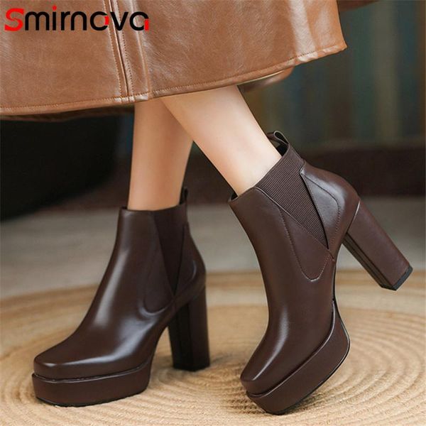 boots smirnova 2022 vintage genuine leather shoes women ankle square toe stretch slip on high heels platform woman, Black
boots smirnova 2022 vintage genuine leather shoes women ankle square toe stretch slip on high heels platform woman, Black
