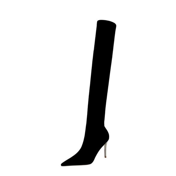 boots style women's with thin heels and high feel the night club pointy pedicure knee boots, elastic socks, Black
boots style women's with thin heels and high feel the night club pointy pedicure knee boots, elastic socks, Black