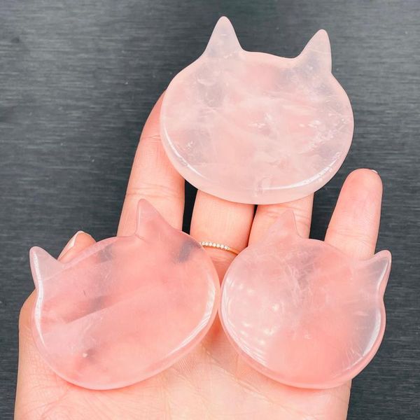 decorative objects & figurines natural mozambican pink crystal carving cute cat head home decoration healing gem
decorative objects & figurines natural mozambican pink crystal carving cute cat head home decoration healing gem