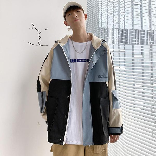 men's jackets 2021 autumn fashion trend jacket splicing japanese couple young students loose large size casual clothing, Black;brown
men's jackets 2021 autumn fashion trend jacket splicing japanese couple young students loose large size casual clothing, Black;brown