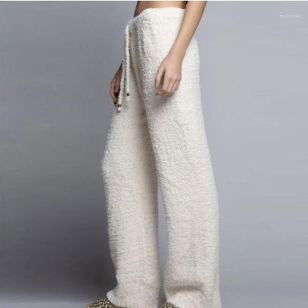 women's pants & capris winter plush women wide leg long female home leisure solid color drawstring loose comfortable warm trousers, Black;white
women's pants & capris winter plush women wide leg long female home leisure solid color drawstring loose comfortable warm trousers, Black;white