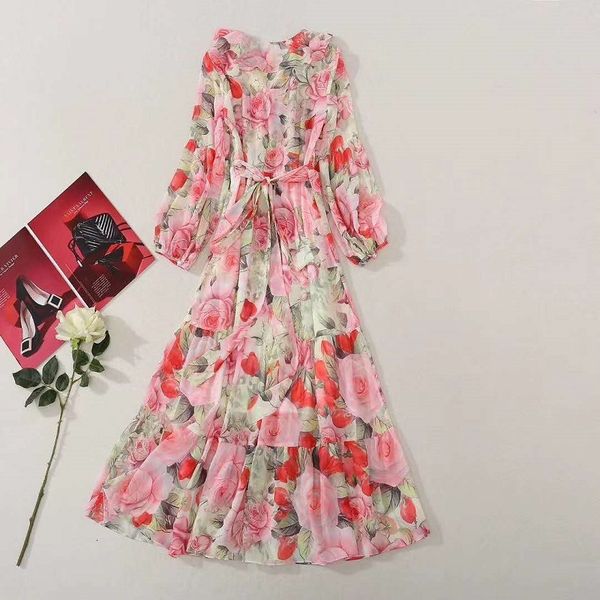 capris 2021 autumn fashion women v-neck romantic rose flower print ruffle deco long sleeve maxi vestido, Black;gray
capris 2021 autumn fashion women v-neck romantic rose flower print ruffle deco long sleeve maxi vestido, Black;gray