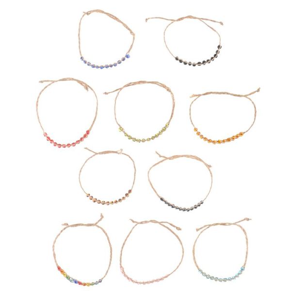 charm bracelets 10pcs decorative summer hand-woven rope wishing bangle, Golden;silver
charm bracelets 10pcs decorative summer hand-woven rope wishing bangle, Golden;silver