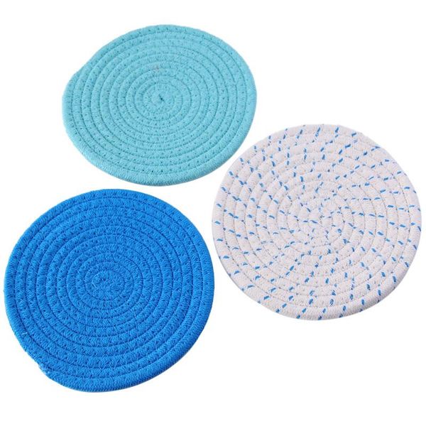 mats & pads 3pcs thermal insulation mat pure cotton rope woven placemat kitchen pot holder set fashion heat pad
mats & pads 3pcs thermal insulation mat pure cotton rope woven placemat kitchen pot holder set fashion heat pad
