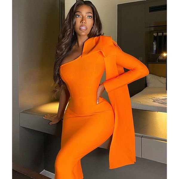 casual dresses orange summer women's dress 2021 a shoulder long mouw boog tight fit split club celebrity party bodycon bandage, Black;gray
casual dresses orange summer women's dress 2021 a shoulder long mouw boog tight fit split club celebrity party bodycon bandage, Black;gray