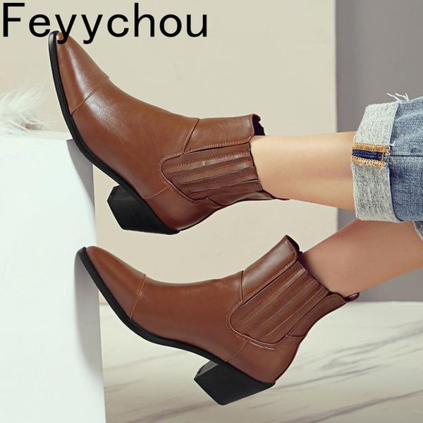 boots women's autumn winter pu pointed toe thick heel elastic band ankle modern high 2021 fashion black
boots women's autumn winter pu pointed toe thick heel elastic band ankle modern high 2021 fashion black
