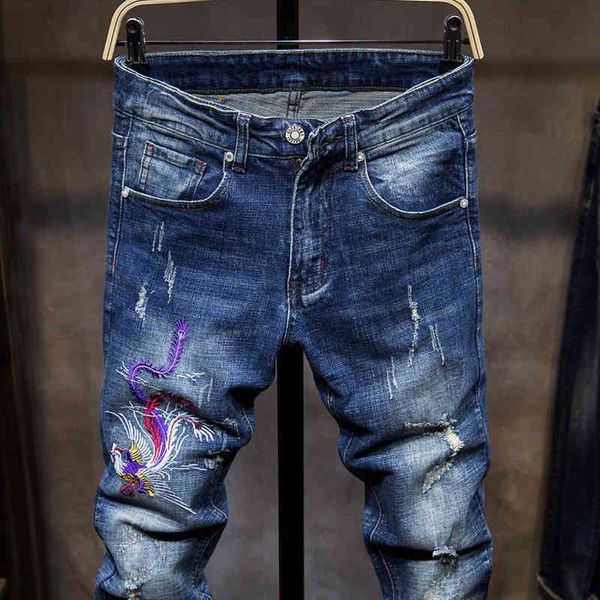 men's jeans men's brand denies fashionable pants fitting thin torn hole jean european male embroidered straight more size hiea, Blue
men's jeans men's brand denies fashionable pants fitting thin torn hole jean european male embroidered straight more size hiea, Blue