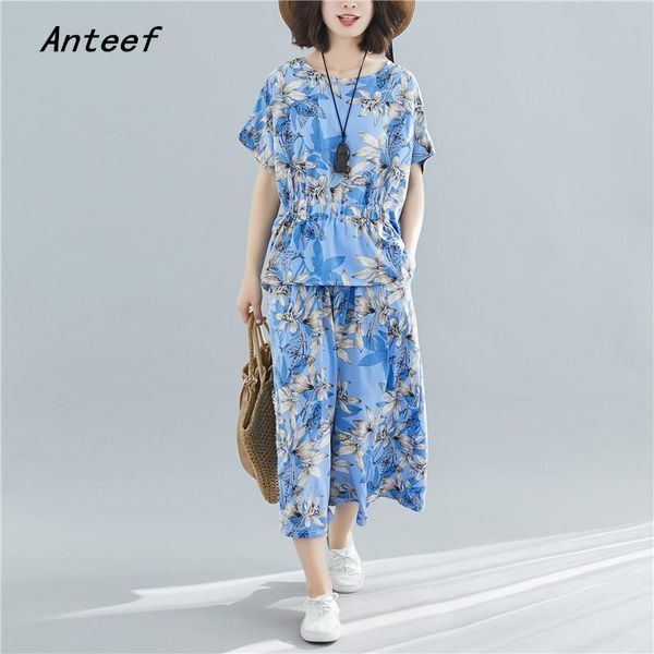 plus size vintage floral summer casual 2 two piece set loose tee t shirt women t-shirt ladies tshirt 2021 wide leg pants women's, White
plus size vintage floral summer casual 2 two piece set loose tee t shirt women t-shirt ladies tshirt 2021 wide leg pants women's, White