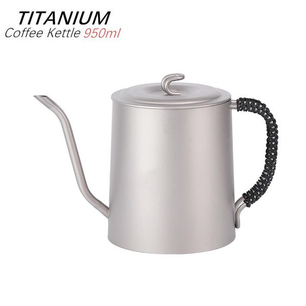 coffee pots swan neck kettle 950 ml titanium pot with anti-scalding handle indoor outdoor camping picnic teapot
coffee pots swan neck kettle 950 ml titanium pot with anti-scalding handle indoor outdoor camping picnic teapot
